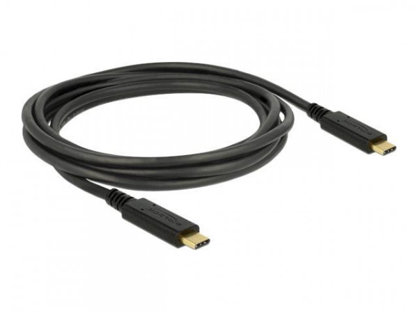 DELOCK Kabel USB 3.1 Gen1 C > C E-Marker 3A 2.0m schwarz