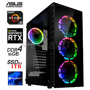 PC GamingLine R5-5600X 16GB-DDR4 RTX3060Ti 1TB-SSD W11Pro