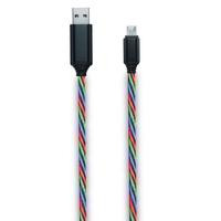 2GO USB Ladekabel "Tricolor"-m. LED-Beleucht.100cm Micro USB