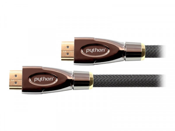 Python HDMI« 2.0 Kabel AKTIV 4K2K Nylongeflecht schwarz 10m
