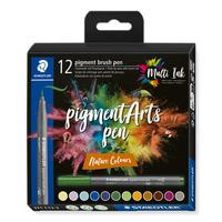 STAEDTLER MultiInk Pigment Arts brush pen 12er-Set Nature
