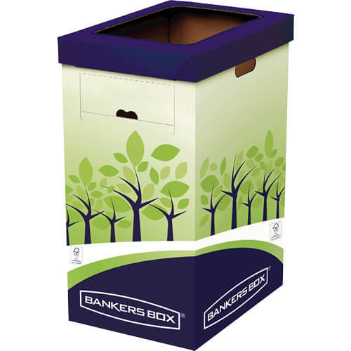 BankersBox Recycling Behälter 60.8x31.5x42.7cm grün/blau 2VE