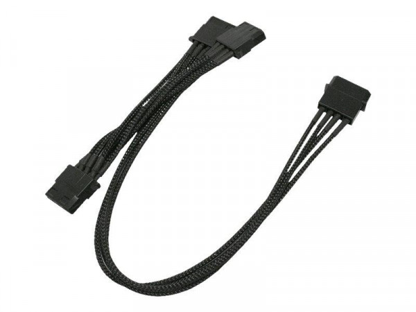 Kabel Nanoxia 4-Pin auf 3 x 4-Pin, 30 cm, schwarz