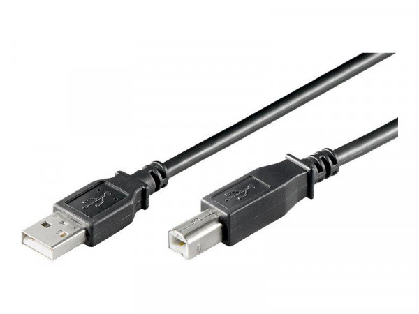 USB 2.0 Hi Speed, A-St/B-St, 1,8m, schwarz, Blister