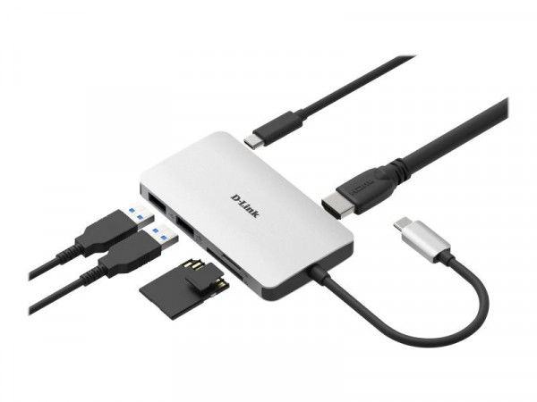 D-Link DUB-M610 6-in-1 USB-C Hub mit HDMI/Kartenleser/uvm.