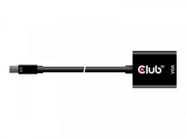 Club3D Adapter MiniDisplayport > VGA aktiv St/Bu schwarz