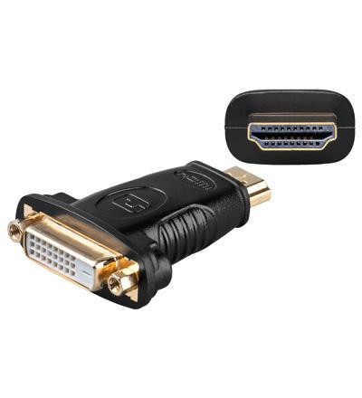 Goobay HDMI Bu / DVI-D (24+1) St, schwarz, Blister