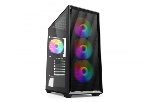 Sharkoon Gehäuse VK4 Rainbow ATX 1xGlas schwarz