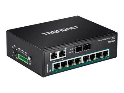 TRENDnet Switch 10-port Industrial Gbit PoE+ L2 metall IP30