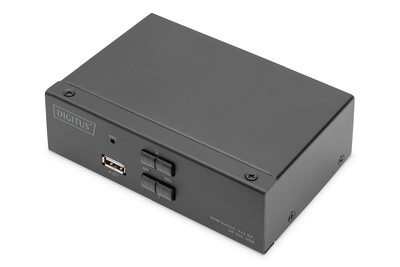 DIGITUS KVM Switch, 4K60HZ, 2x1 DP in, 1x DP USB out