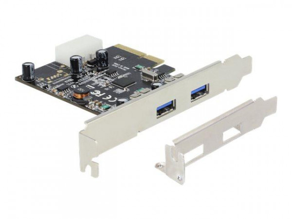 PCI Expr Card Delock 2x USB3.1 A ext +LowProfile