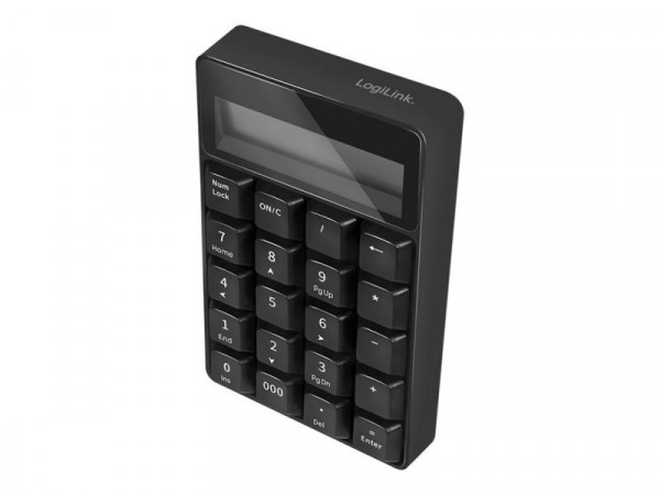 LogiLink Keypad Bluetooth, mit Taschenrechner, V5.1, schwarz