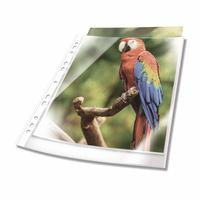 DURABLE Prospekthüllen A4 oben offen 25 Stück glasklar, weiß