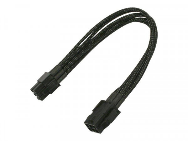 Kabel Nanoxia 6er PCI-E Verlängerung, 30 cm, schwarz