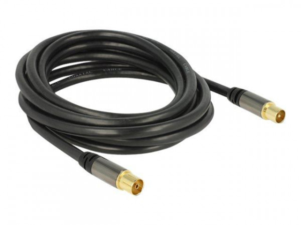 DELOCK Antennenkabel IEC -> IEC St/Bu 3.00m schwarz