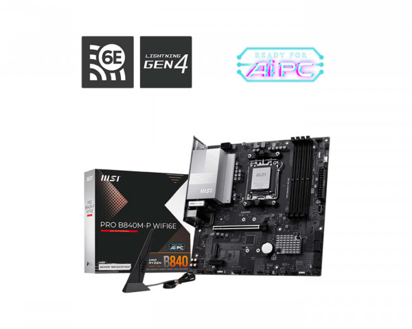 MSI Pro B840M-P Wifi6E (B840,AM5,mATX,DDR5)