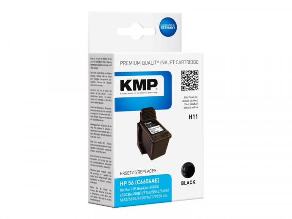 KMP Patrone HP C6656AE Nr.56 black 520 S. H11 refilled