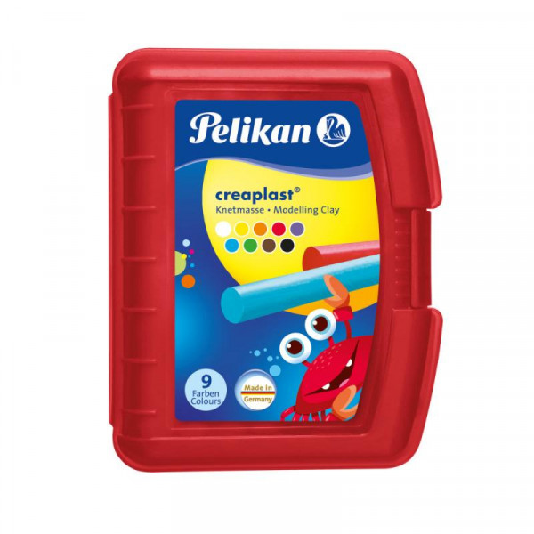 Pelikan Knete Creaplast 198/9R rote Box 9 Farben 14 Stangen
