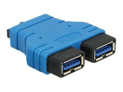 DELOCK USB3.0 Adapter Pinheader -> 2x A Bu/Bu nebeneinand