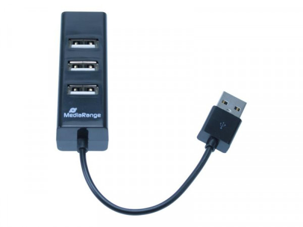 MediaRange USB-HUB 4-Port USB 2.0 extern schwarz