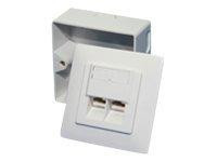 CAT6 Anschlussdose auf- & unterputzgeeignet 2xRJ45