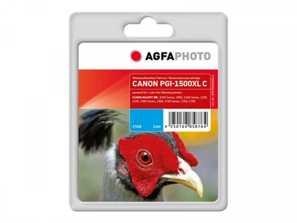 AgfaPhoto Patrone Canon APCPGI1500XLC ers. PGI-1500Xl C