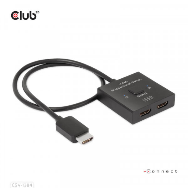 Club3D HDMI Switch 2-in-1 bidirektional 8K60Hz/4K120Hz