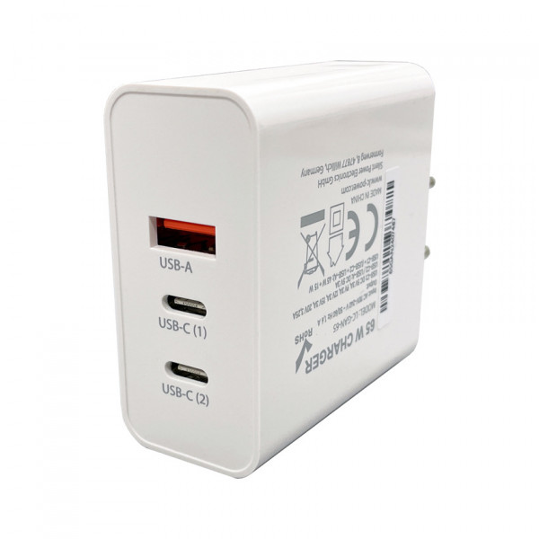 LC-Power USB-Ladegerät 110-240V für USB-C-/USB-A-Geräte