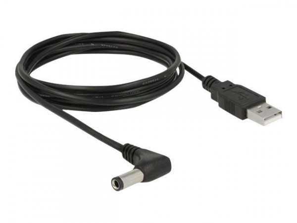DELOCK Stromkabel USB > DC 5.5x2.5 90° St/St 1.5m