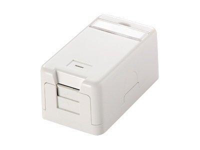 Equip Aufputzgehäuse f. 1 Keystone Jack m. Abdeckung weiß