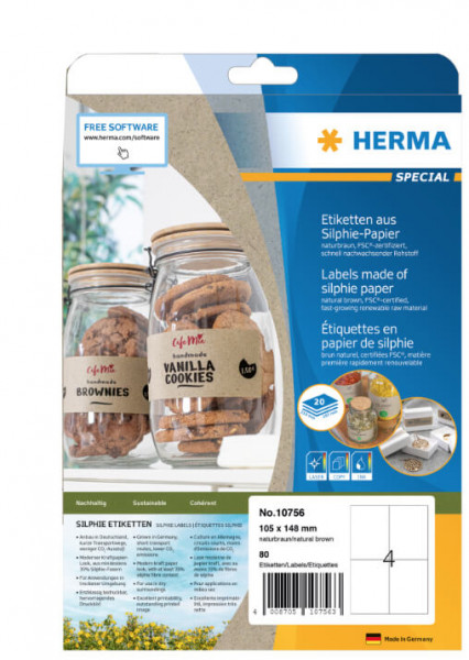 HERMA Etiketten Silphie A4 20 Blatt 105x148