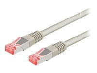 Patchkabel RJ45 S/FTP Cat6 0.50m grau PIMF