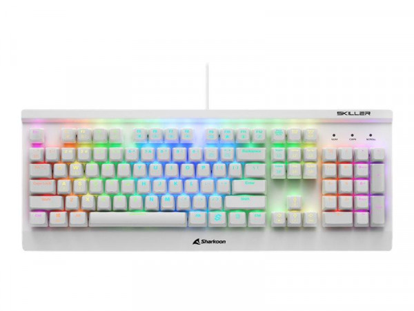 Sharkoon Tastatur Skiller SGK3 weiß-braun (US Layout)