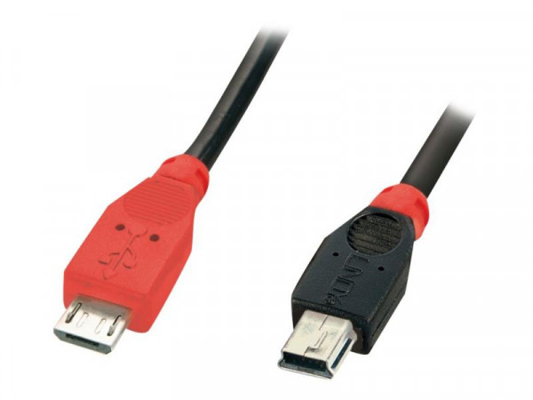 Lindy USB 2.0 Kabel Typ Micro-B/Mini-B M/M OTG 1m