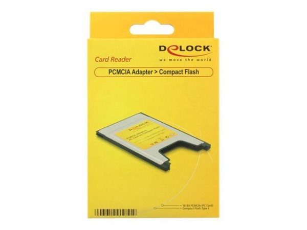 Delock PCMCIA Card Reader for Compact Flash cards - Kartenleser (CF I)