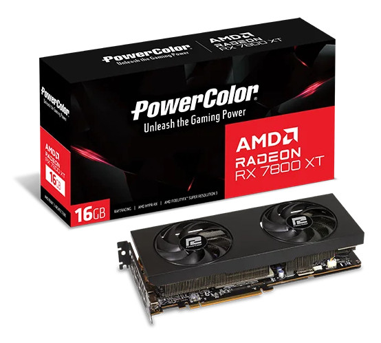 Powercolor Radeon RX7800XT Dual Fan 16GB GDDR6 HDMI 3xDP