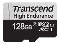 SD microSD Card 128GB Transcend SDXC USD350V w/Adapter