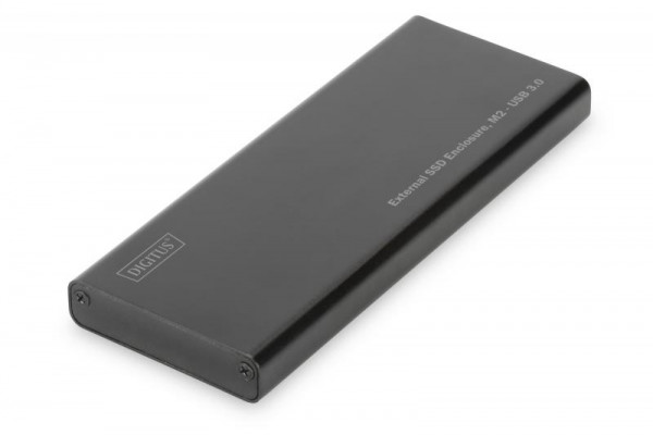 DIGITUS Externes Gehäuse M.2 SATA SSD Alu schwarz