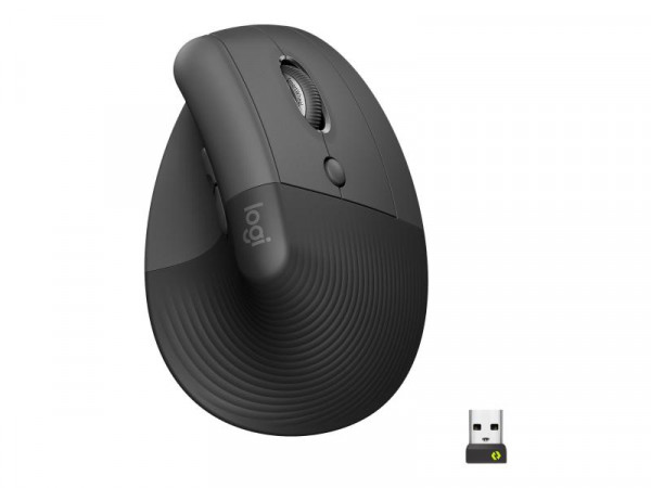 Logitech Lift Ergonomic Wireless Mouse black retail