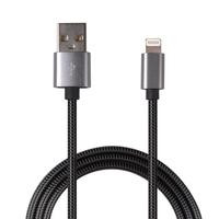 2GO USB Ladekabel "Luxury"-grau-100cm für Apple Lightning