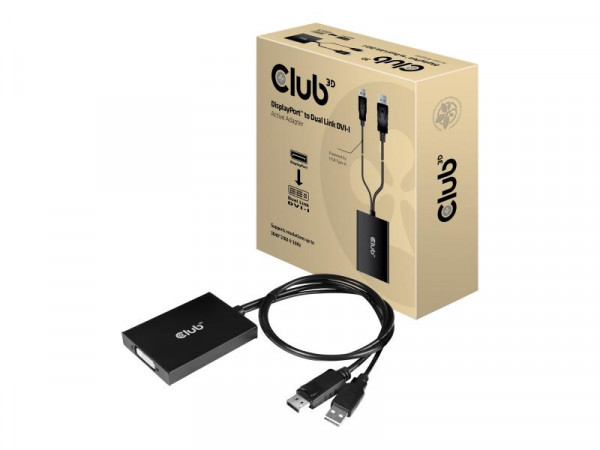 Club3D Adapter DisplayPort > DVI-D (Active Dual) St/Bu