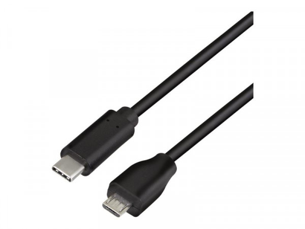 LogiLink USB 2.0 Kabel, C/M zu Micro-USB/M 0,5m schwarz