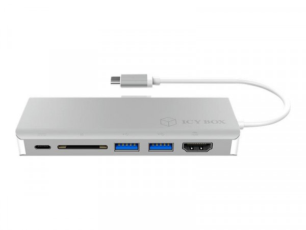 Dockingstation IcyBox USB-C -> USB3.0/HDMI/SD/LAN retail
