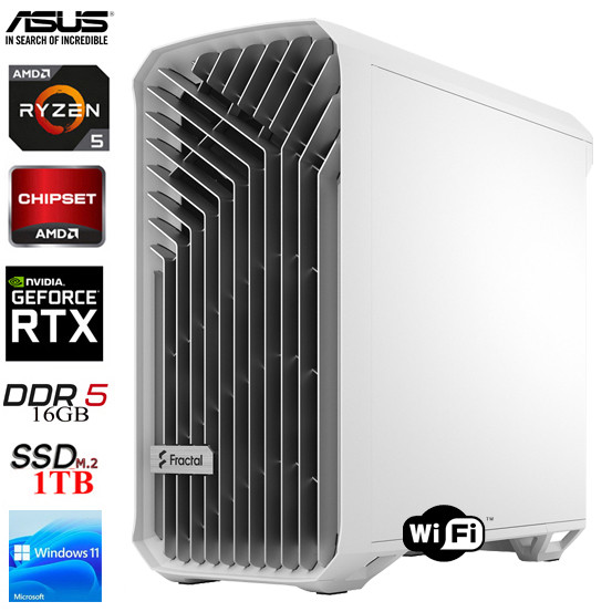 PC GamingLine R5-7600 16GB-DDR5 RTX3080 1TB-SSD WiFi W11Home