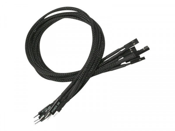 Kabel Nanoxia Frontpanel-Verlängerungen, 30 cm, schwarz