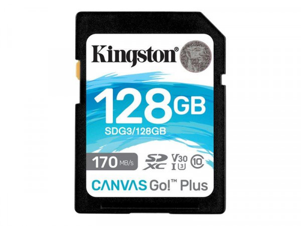 SD MicroSD Card 128GB Kingston SDXC Canvas Go Plus C10
