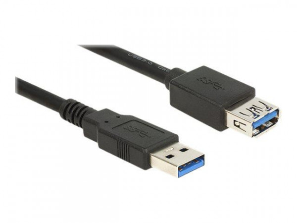 USB Verl. Delock USB3.0 A -> A St/Bu 5.00m schwarz
