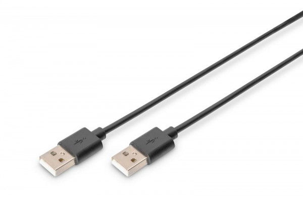 DIGITUS USB 2.0 Anschlusskabel, 1m, schwarz