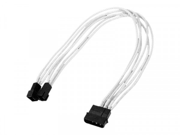 Kabel Nanoxia 4-Pin auf 2 x 3-Pin, Single, 30 cm, weiß