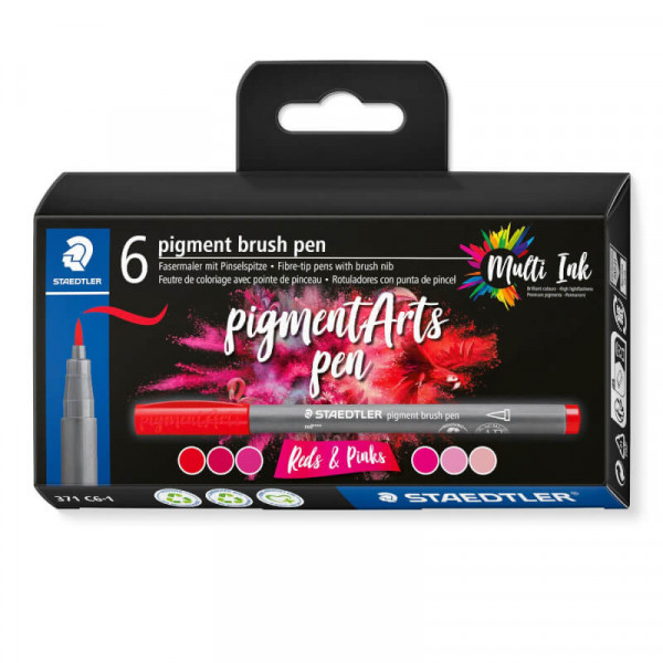 STAEDTLER MultiInk Pigment Arts brush pen 6er-Set